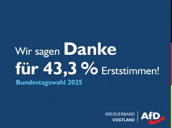 Wir sagen DANKE für 43,3 % Erststimmen!