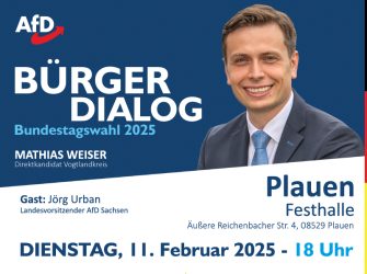 Plauen – 11. Februar – Bürgerdialog zur Bundestagswahl