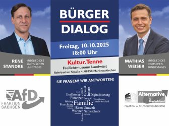 10.10.2025 – Bürgerdialog in Markneukirchen mit Mathias Weiser (MdB) und René Standke (MdL)