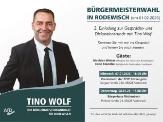 Bürgermeisterwahl in Rodewisch 2026 – zwei weitere Gesprächsrunden
