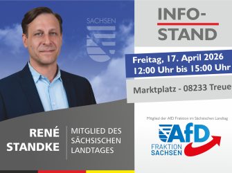 Infostand in Treuen – AfD Fraktion Sachsen und MdL René Standke