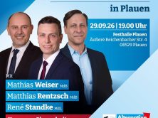 29.09.2026 – Bürgerdialog AfD Bundestagsfraktionin in der Festhalle Plauen
