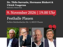 Veranstaltungshinweis – 09.11.2026 Festhalle Plauen